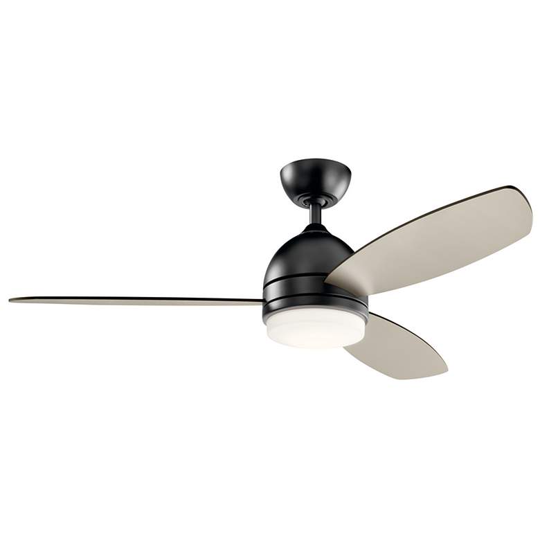 Image 1 52" Kichler Vassar Satin Black LED Ceiling Fan