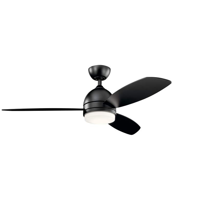 Image 2 52" Kichler Vassar Satin Black LED Ceiling Fan more views