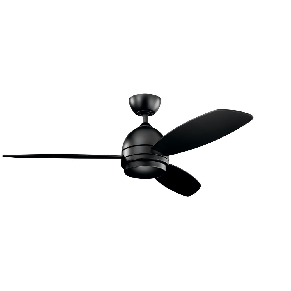 52" Kichler Vassar Satin Black LED Ceiling Fan