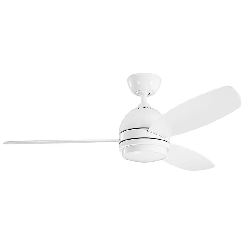Image 2 52" Kichler Vassar White Modern LED Ceiling Fan with Wall Control