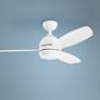 52" Kichler Vassar White Modern LED Ceiling Fan with Wall Control