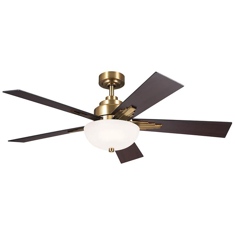 Image 2 52" Kichler Vinea Brushed Natural Brass LED Ceiling Fan
