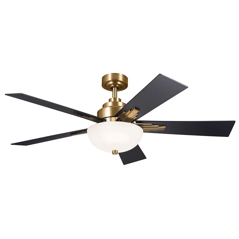 Image 5 52" Kichler Vinea Brushed Natural Brass LED Ceiling Fan more views