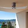 52" Lindsay Bronze and Wood LED Damp Hugger 2-Blade Fan with Remote