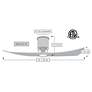 6_52" Lindsay Bronze and Wood LED Damp Hugger 2-Blade Fan with Remote more views