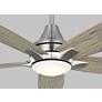 4_52" Lowden Brushed Steel and Light Gray Oak LED Ceiling Fan more views