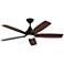 52" Lowden Midnight Black LED Ceiling Fan w/ Walnut Blades