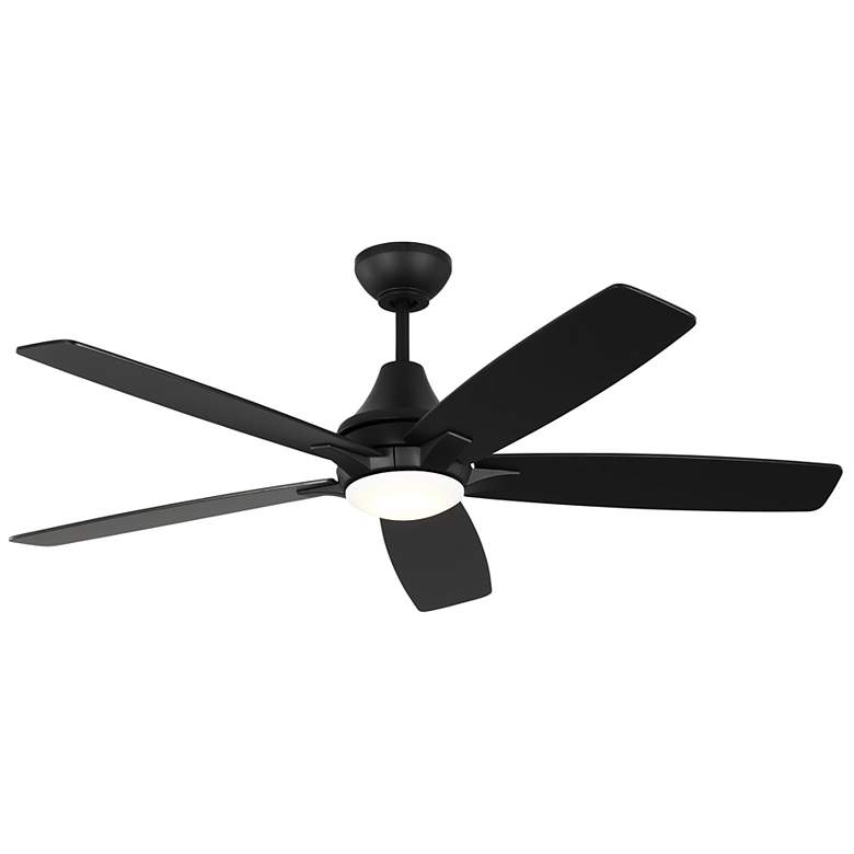 Image 2 52" Lowden Midnight Black LED Ceiling Fan w/ Walnut Blades more views