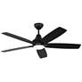 2_52" Lowden Midnight Black LED Ceiling Fan w/ Walnut Blades more views
