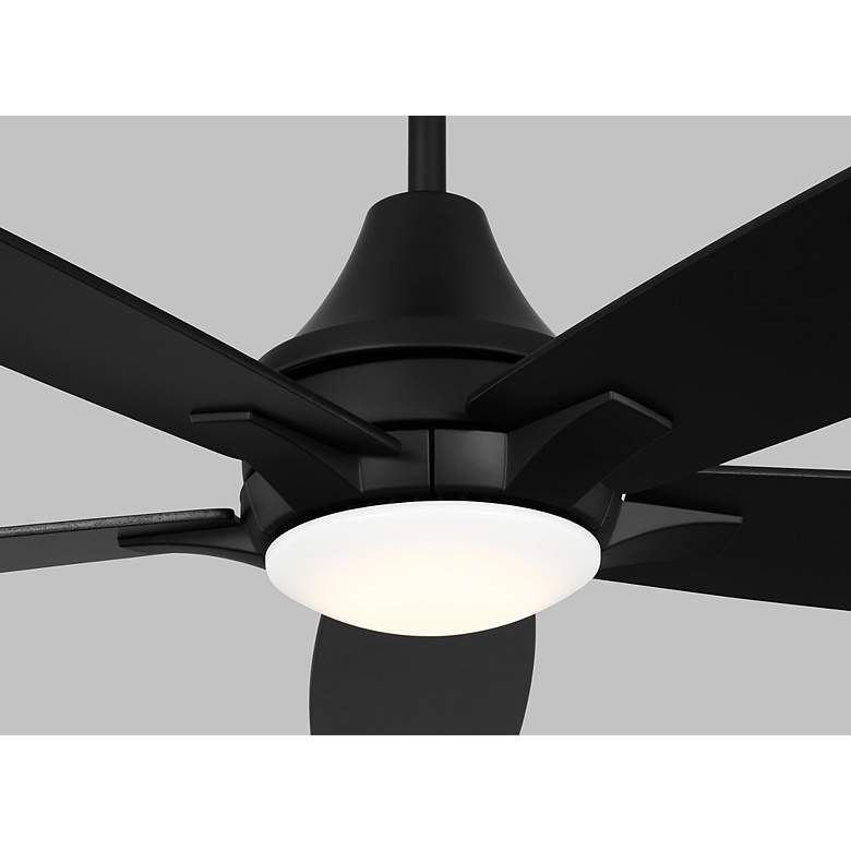 Image 4 52" Lowden Midnight Black LED Ceiling Fan w/ Walnut Blades more views