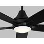 4_52" Lowden Midnight Black LED Ceiling Fan w/ Walnut Blades more views