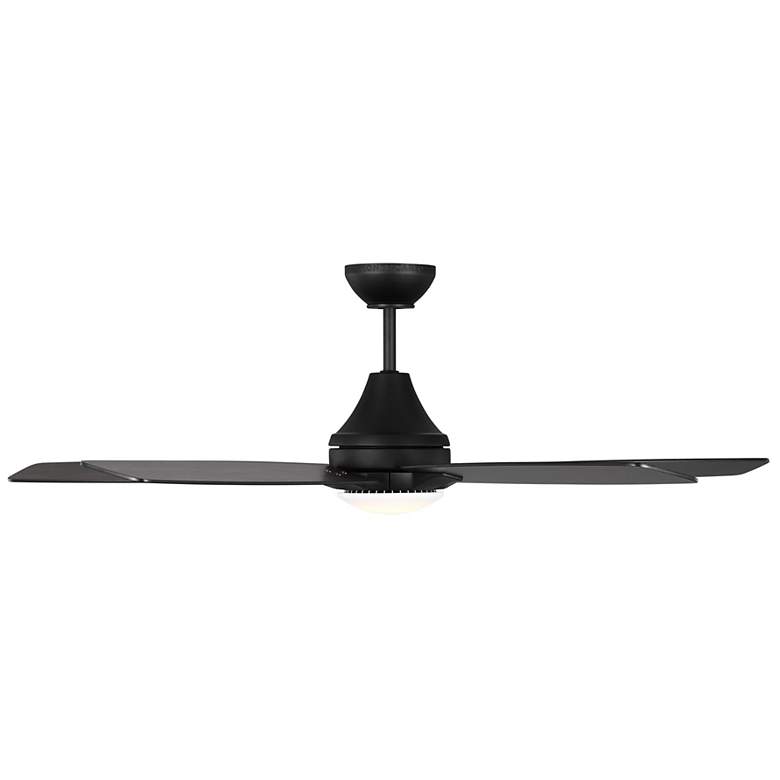 Image 5 52" Lowden Midnight Black LED Ceiling Fan w/ Walnut Blades more views