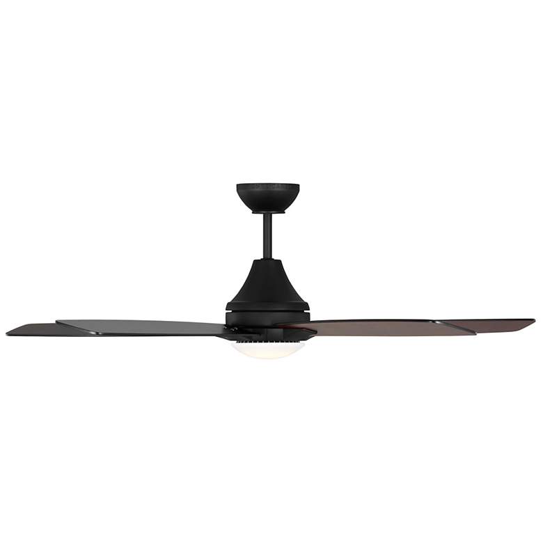 Image 6 52" Lowden Midnight Black LED Ceiling Fan w/ Walnut Blades more views