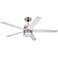 52" Lucere Polished Nickel Up/Down LED Ceiling Fan with Wall Control