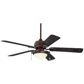 Image2 of 52" Marina Breeze Oil Brushed Bronze Pull Chain LED Wet Rated Fan