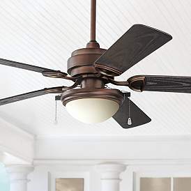 Image1 of 52" Marina Breeze Oil Brushed Bronze Pull Chain LED Wet Rated Fan