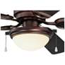 52" Marina Breeze Oil Brushed Bronze Pull Chain LED Wet Rated Fan