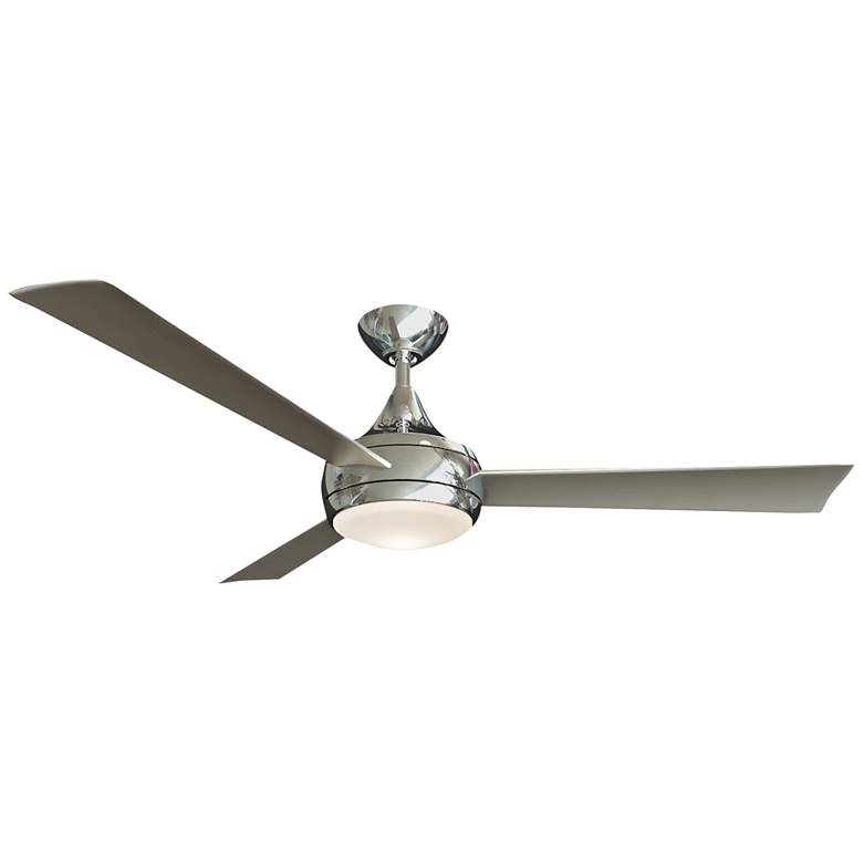 52 inch Matthews Donaire Brushed Stainless LED Wet Ceiling Fan with Remote