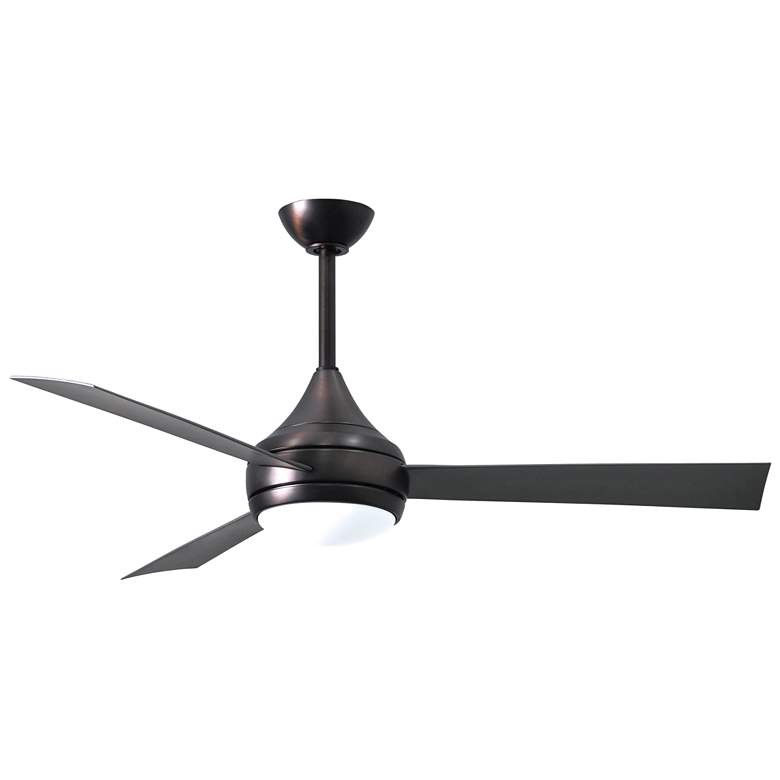 Image 1 52 inch Matthews Donaire LED 3-Blade Matte Bronze Indoor Ceiling Fan