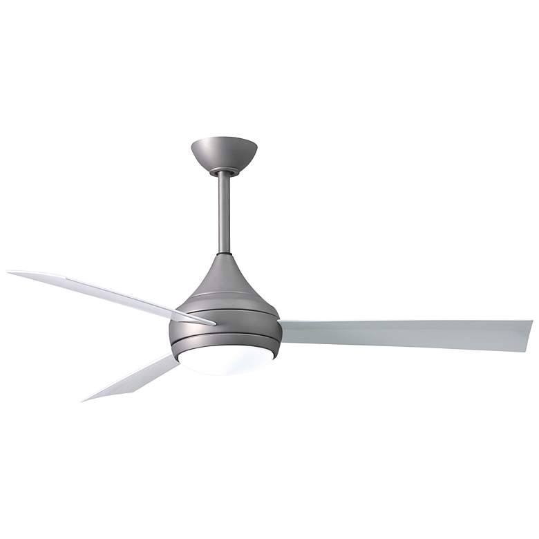 Image 1 52" Matthews Donaire LED 3-Blade Matte Silver Indoor Ceiling Fan