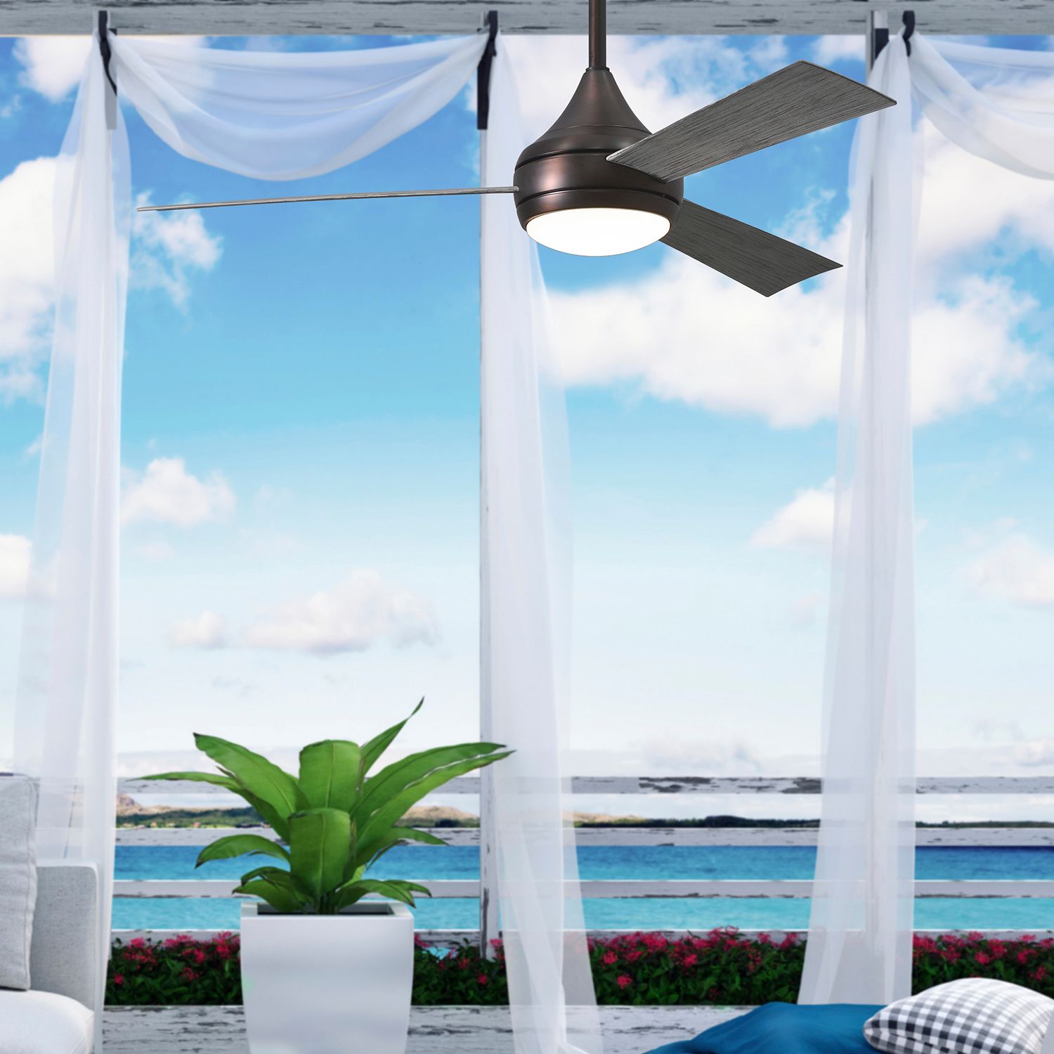 Image 5 52" Matthews Donaire LED Brushed Bronze and Barnwood Ceiling Fans more views