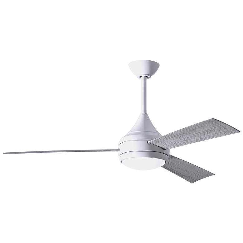 Image 1 52" Matthews Donaire LED Gloss White and Barnwood Ceiling Fan