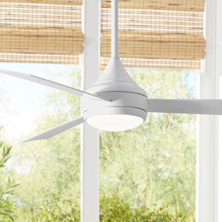 Image 1 52" Matthews Donaire Marine Grade White Ceiling Fan with Remote
