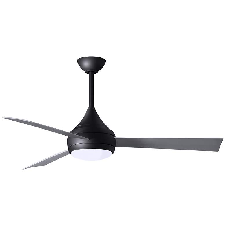 Image 1 52 inch Matthews Donaire Wet LED Black Silver Ceiling Fan with Remote