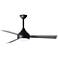 52" Matthews Donaire Wet LED Black Silver Ceiling Fan with Remote