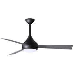 52&quot; Matthews Donaire Wet LED Black Silver Ceiling Fan with Remote