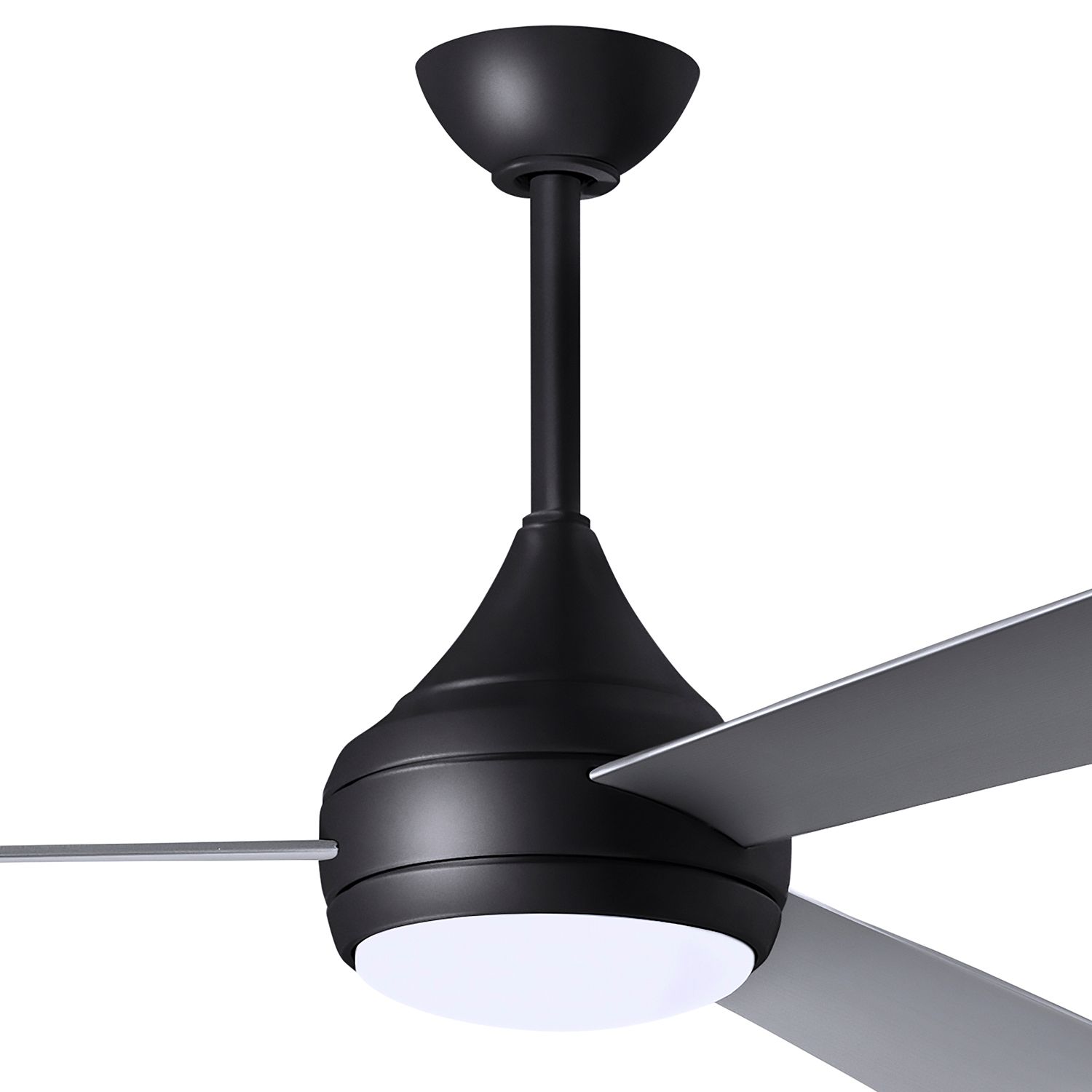 52" Matthews Donaire Wet LED Black Silver Ceiling Fan with Remote
