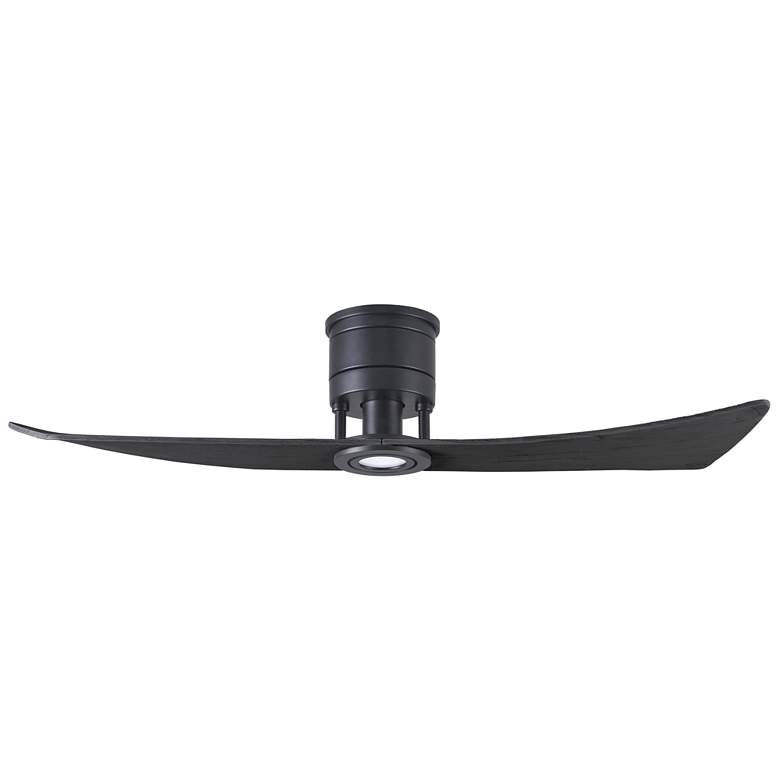 Image 1 52 inch Matthews Fan Lindsay Matte Black Damp LED 2-Blade Ceiling Fan