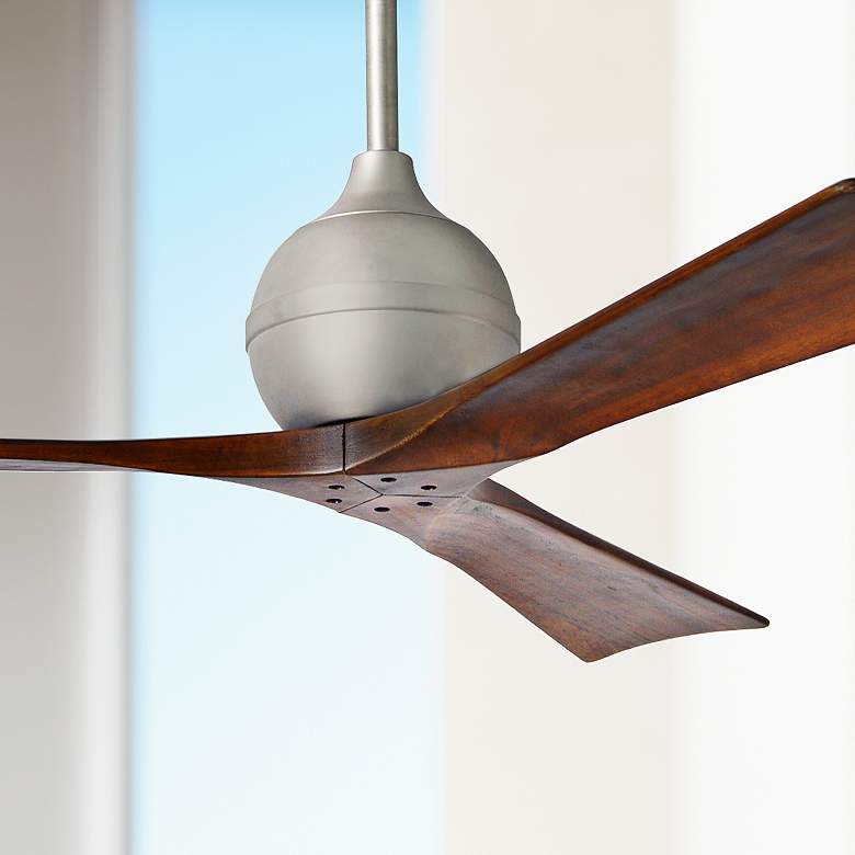 Image 1 52 inch Matthews Irene 3-Blade Walnut - Nickel Ceiling Fan