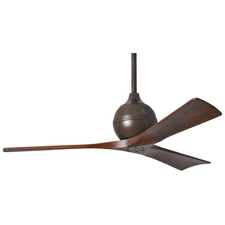 Image 2 52" Matthews Irene-3 Damp Rated Bronze Walnut Ceiling Fan with Remote