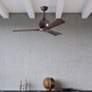 52" Matthews Irene-3 Damp Rated Bronze Walnut Ceiling Fan with Remote