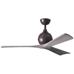 52&quot; Matthews Irene-3 Damp Textured Bronze Barnwood Fan with Remote
