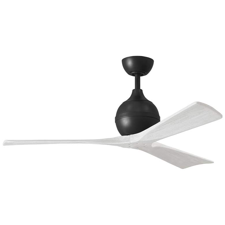 Image 1 52 inch Matthews Irene 3 Matte Black and Matte White Remote Ceiling Fan