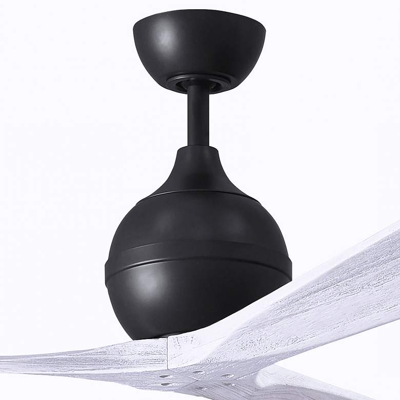 Image 2 52" Matthews Irene 3 Matte Black and Matte White Remote Ceiling Fan more views