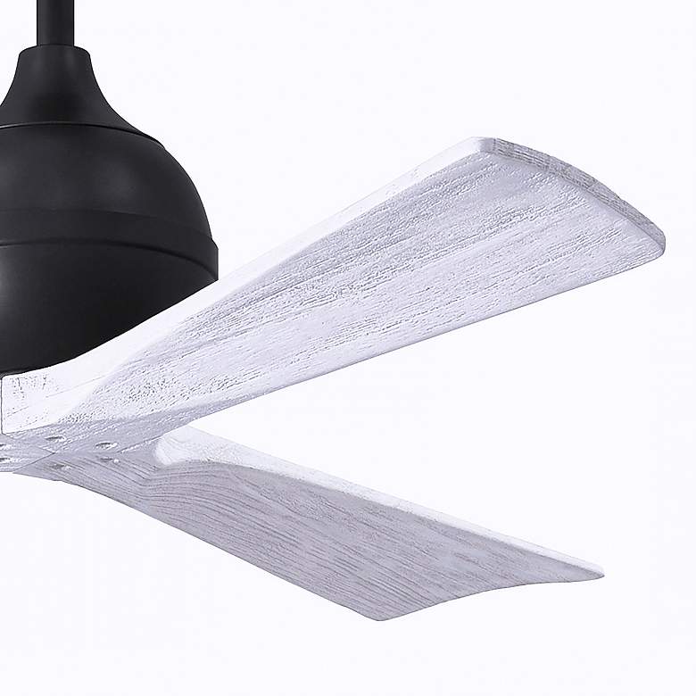 Image 3 52" Matthews Irene 3 Matte Black and Matte White Remote Ceiling Fan more views