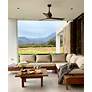 6_52" Matthews Irene 3 Matte Black and Walnut Remote Ceiling Fan more views