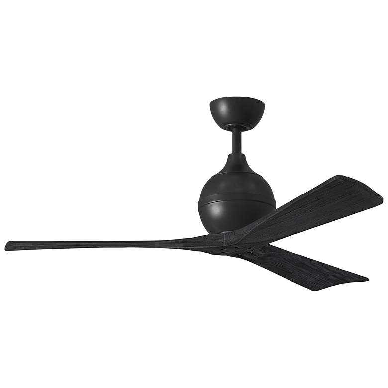 Image 1 52 inch Matthews Irene 3 Matte Black Remote Ceiling Fan