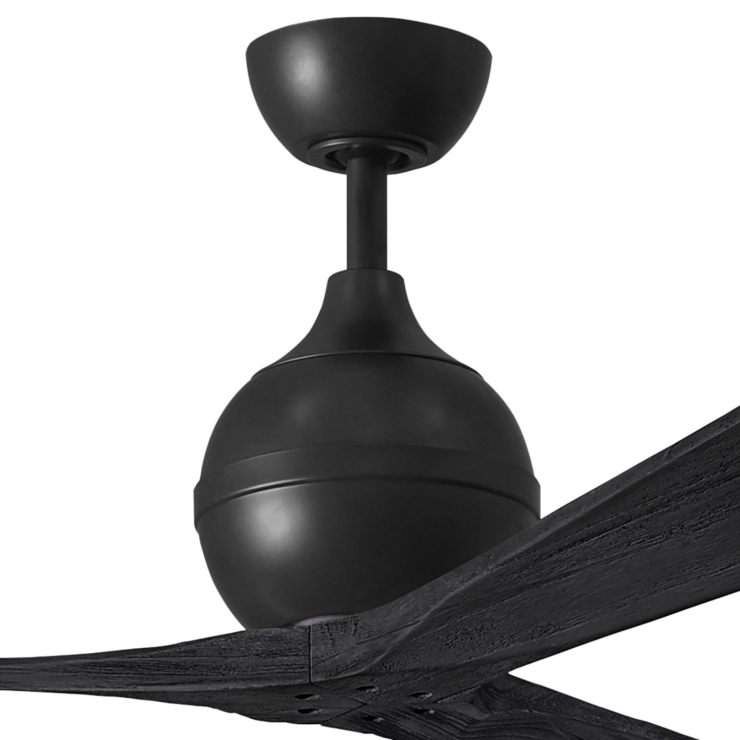 Image 2 52" Matthews Irene 3 Matte Black Remote Ceiling Fan more views