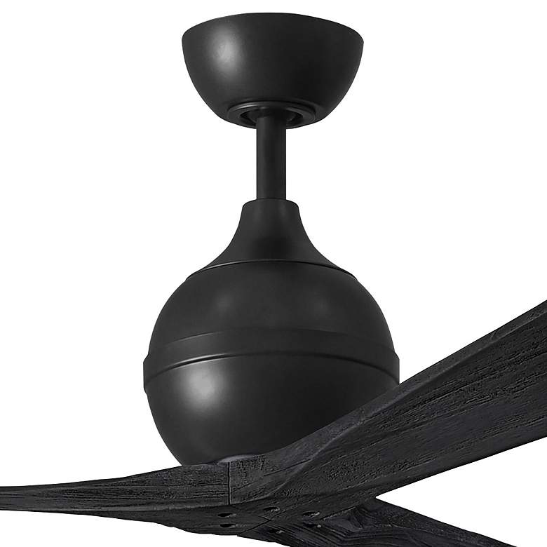 Image 2 52" Matthews Irene 3 Matte Black Remote Ceiling Fan more views