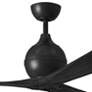2_52" Matthews Irene 3 Matte Black Remote Ceiling Fan more views