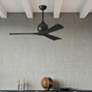 7_52" Matthews Irene 3 Matte Black Remote Ceiling Fan more views