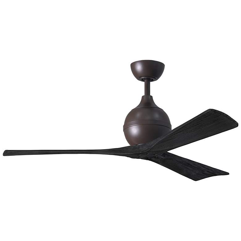 Image 1 52" Matthews Irene 3 Textured Bronze and Black Remote Ceiling Fan