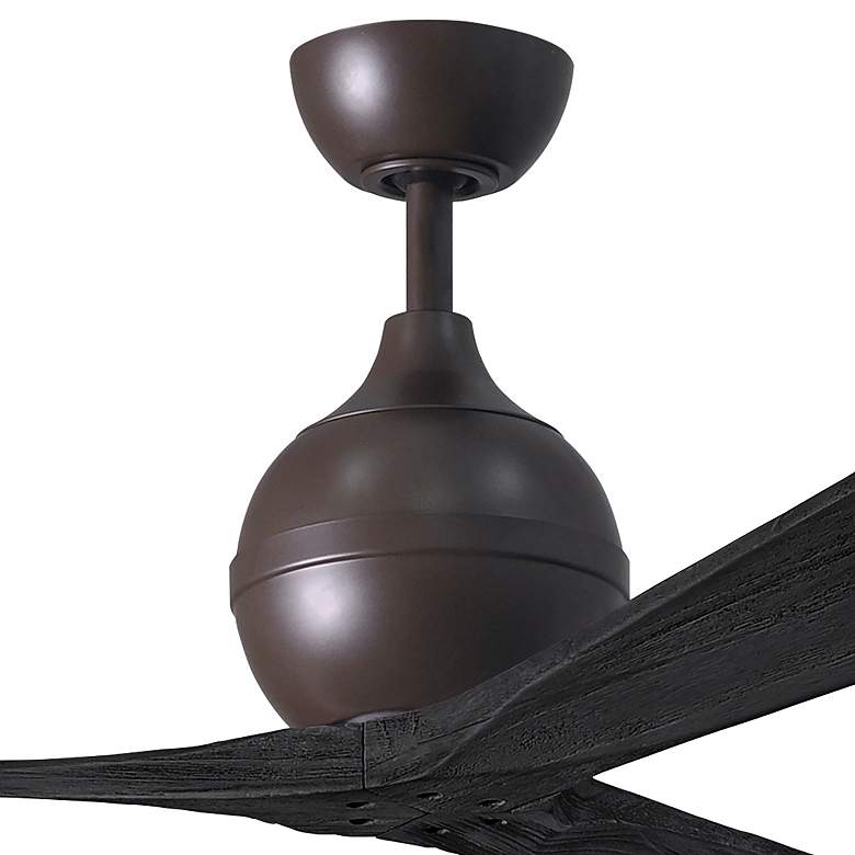 Image 2 52" Matthews Irene 3 Textured Bronze and Black Remote Ceiling Fan more views
