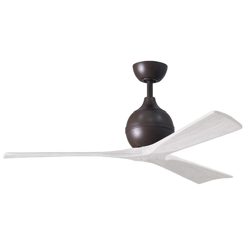 Image 1 52 inch Matthews Irene 3 Textured Bronze and White Remote Ceiling Fan