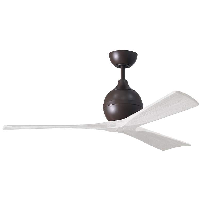 Image 1 52" Matthews Irene 3 Textured Bronze and White Remote Ceiling Fan
