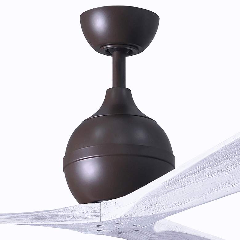 Image 2 52" Matthews Irene 3 Textured Bronze and White Remote Ceiling Fan more views